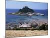 Submerged Causeway at High Tide, Seen Over Rooftops of Marazion, St. Michael's Mount, England-Tony Waltham-Mounted Photographic Print