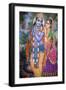 Subramaniam Swamy Temple, painting of Krishna and Radha-Godong-Framed Photographic Print