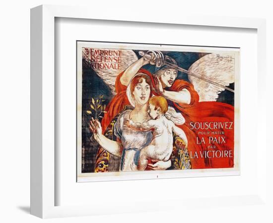 Subscribe to Hasten Peace by Victory, Poster for the Third Loan of the National Defence, 1917-Albert Besnard-Framed Giclee Print