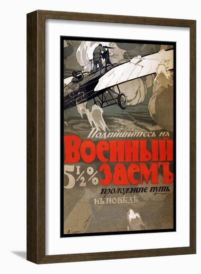 Subscribe to the 5 1/2% War Loan. Build the Road to Victory-Kandushina Lit-Framed Art Print
