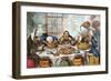 Substitutes for Bread, or Right Honourables Saving the Loaves and Dividing the Fishes, Published…-James Gillray-Framed Giclee Print