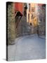 Subterranean Street with Houses Built Above, Guanajuato, Mexico-Julie Eggers-Stretched Canvas