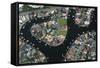 Suburban aerial of Surfers Paradise, Gold Coast City, Queensland, Australia-John Gollings-Framed Stretched Canvas