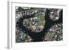 Suburban aerial of Surfers Paradise, Gold Coast City, Queensland, Australia-John Gollings-Framed Photo