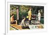 Suburban Barbecue, Retro-null-Framed Art Print