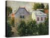 Suburban Garden Near Asnieres, 1883-Paul Signac-Stretched Canvas