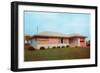 Suburban House, Retro-null-Framed Art Print