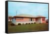 Suburban House, Retro-null-Framed Stretched Canvas