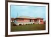 Suburban House, Retro-null-Framed Art Print