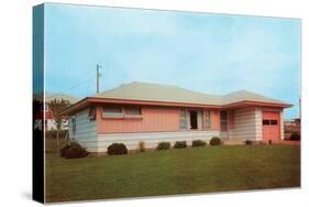 Suburban House, Retro-null-Stretched Canvas