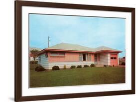 Suburban House, Retro-null-Framed Premium Giclee Print