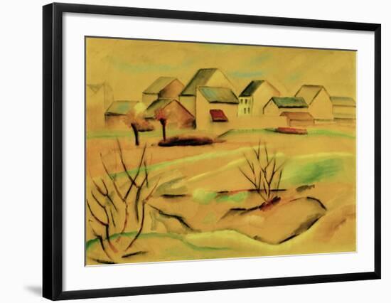 Suburban Houses 1912-Auguste Macke-Framed Giclee Print