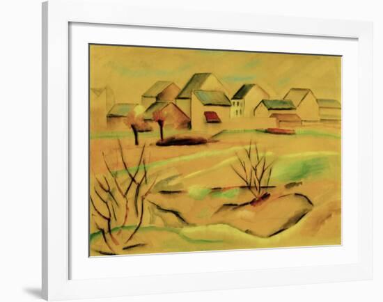 Suburban Houses 1912-Auguste Macke-Framed Giclee Print