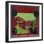 Suburban Orange Label - Lindsay, CA-Lantern Press-Framed Art Print