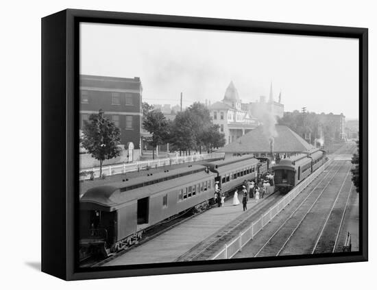 Suburban Station, Petoskey, Mich.-null-Framed Stretched Canvas