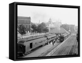 Suburban Station, Petoskey, Mich.-null-Framed Stretched Canvas