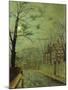 Suburban Street by Moonshine-John Atkinson Grimshaw-Mounted Giclee Print