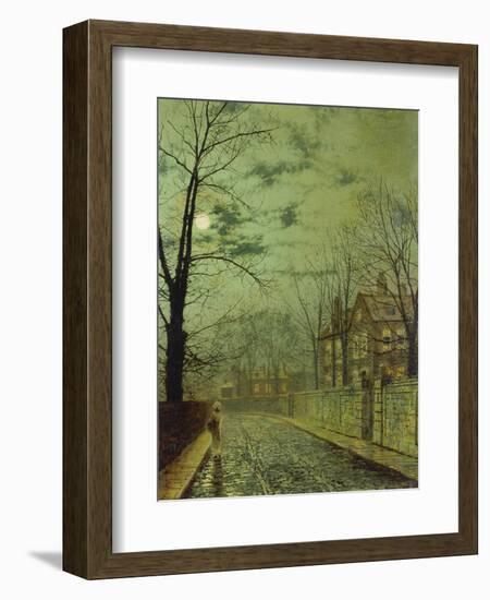 Suburban Street by Moonshine-John Atkinson Grimshaw-Framed Giclee Print