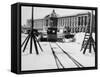 Suburban Train Station in Fornt of the Academy of Arts, St Petersburg, Russia, C1896-C1898-null-Framed Stretched Canvas