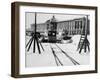 Suburban Train Station in Fornt of the Academy of Arts, St Petersburg, Russia, C1896-C1898-null-Framed Giclee Print