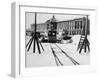 Suburban Train Station in Fornt of the Academy of Arts, St Petersburg, Russia, C1896-C1898-null-Framed Giclee Print