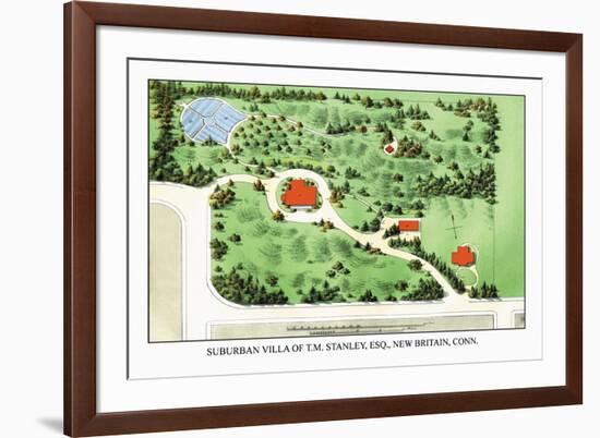 Suburban Villa of T.M. Stanley, Esq., New Britain, Connecticut-J. Weidermann-Framed Art Print