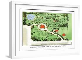 Suburban Villa of T.M. Stanley, Esq., New Britain, Connecticut-J. Weidermann-Framed Art Print