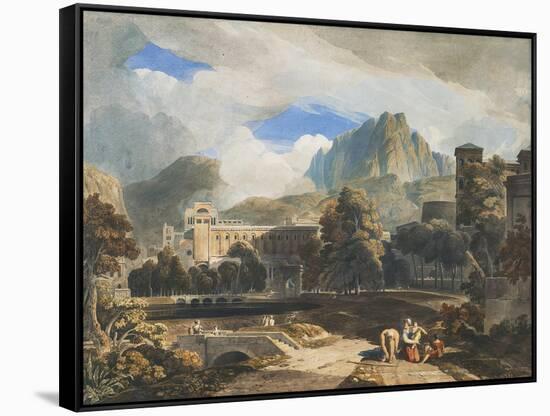 Suburbs of an Ancient City-John Varley-Framed Stretched Canvas