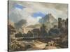 Suburbs of an Ancient City-John Varley-Stretched Canvas