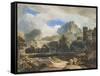 Suburbs of an Ancient City-John Varley-Framed Stretched Canvas
