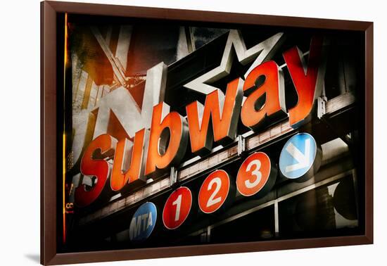 Subway and City Art - Subway Sign-Philippe Hugonnard-Framed Photographic Print