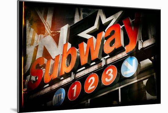 Subway and City Art - Subway Sign-Philippe Hugonnard-Mounted Photographic Print