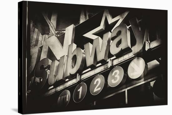 Subway and City Art - Subway Sign-Philippe Hugonnard-Stretched Canvas