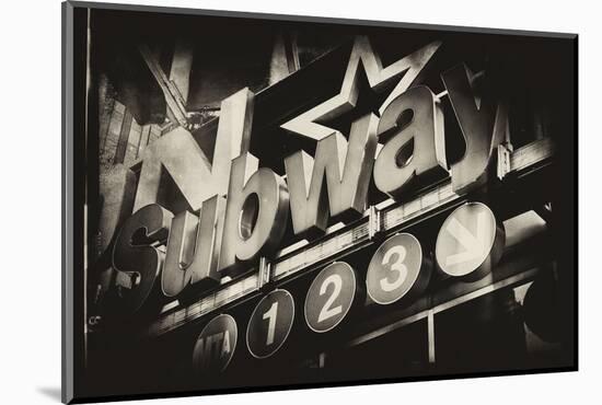 Subway and City Art - Subway Sign-Philippe Hugonnard-Mounted Photographic Print