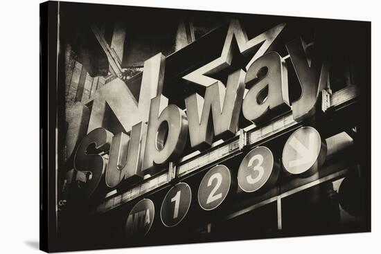 Subway and City Art - Subway Sign-Philippe Hugonnard-Stretched Canvas