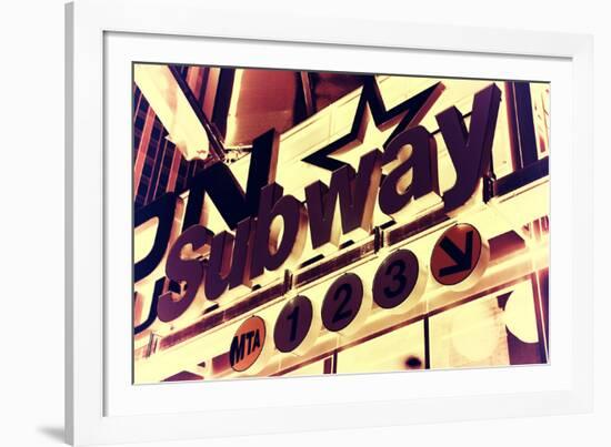 Subway and City Art - Subway Sign-Philippe Hugonnard-Framed Photographic Print