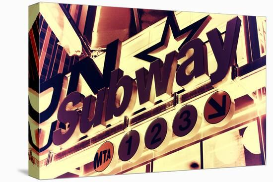 Subway and City Art - Subway Sign-Philippe Hugonnard-Stretched Canvas