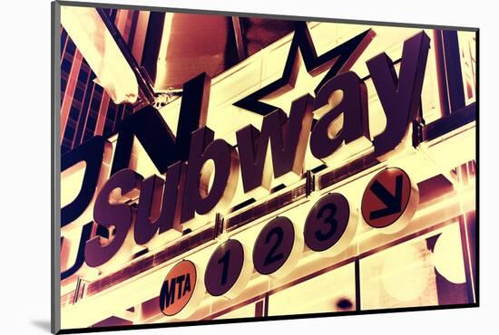 Subway and City Art - Subway Sign-Philippe Hugonnard-Mounted Photographic Print