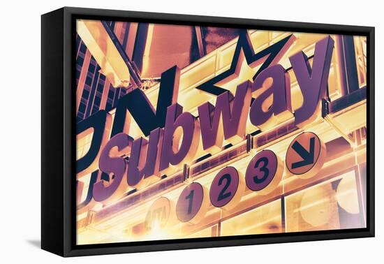 Subway and City Art - Subway Sign-Philippe Hugonnard-Framed Stretched Canvas