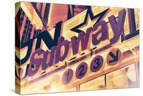 Subway and City Art - Subway Sign-Philippe Hugonnard-Stretched Canvas