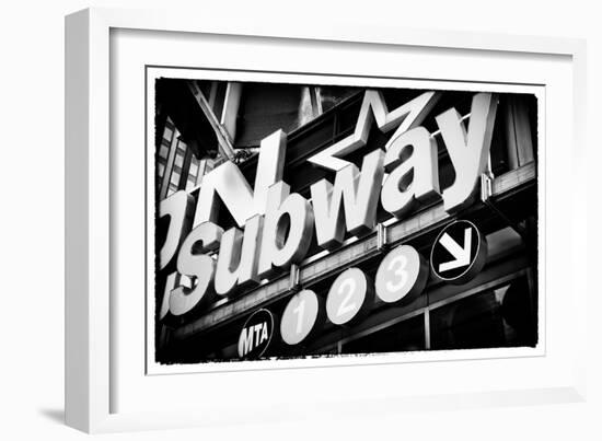 Subway and City Art - Subway Sign-Philippe Hugonnard-Framed Photographic Print