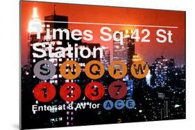 Subway and City Art - Times Square - 42 Street Station-Philippe Hugonnard-Mounted Photographic Print