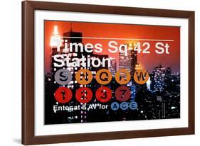 Subway and City Art - Times Square - 42 Street Station-Philippe Hugonnard-Framed Photographic Print