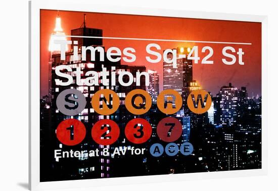 Subway and City Art - Times Square - 42 Street Station-Philippe Hugonnard-Framed Photographic Print