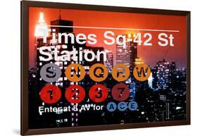 Subway and City Art - Times Square - 42 Street Station-Philippe Hugonnard-Framed Photographic Print