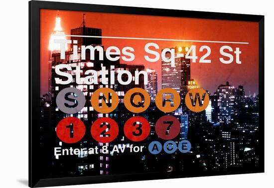 Subway and City Art - Times Square - 42 Street Station-Philippe Hugonnard-Framed Photographic Print