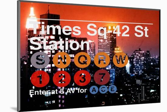 Subway and City Art - Times Square - 42 Street Station-Philippe Hugonnard-Mounted Photographic Print