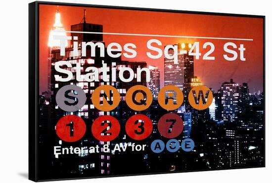 Subway and City Art - Times Square - 42 Street Station-Philippe Hugonnard-Framed Stretched Canvas