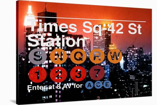 Subway and City Art - Times Square - 42 Street Station-Philippe Hugonnard-Stretched Canvas