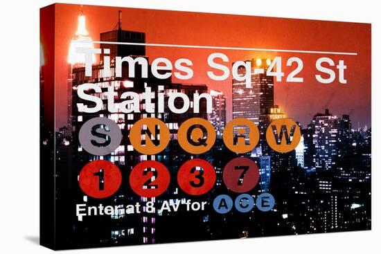 Subway and City Art - Times Square - 42 Street Station-Philippe Hugonnard-Stretched Canvas